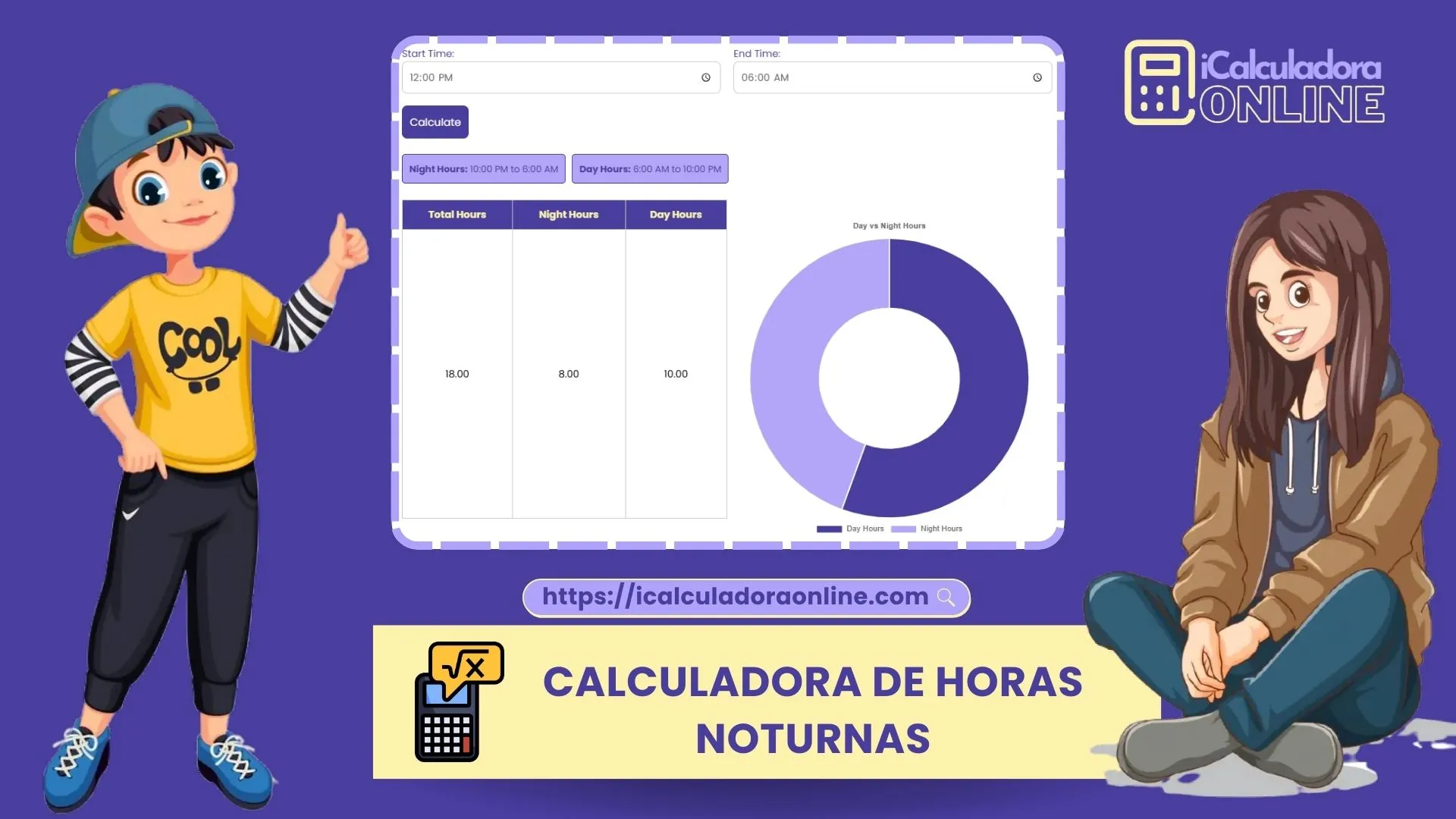 Calculadora de Horas Noturnas