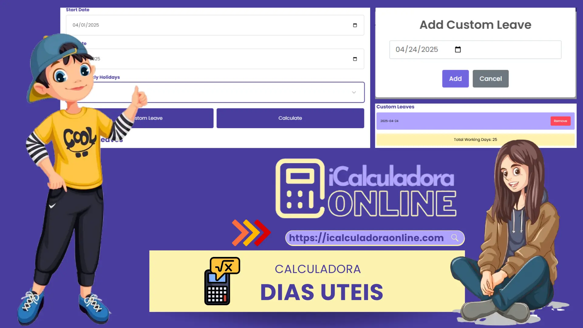 Home 16 calculadora dias uteis