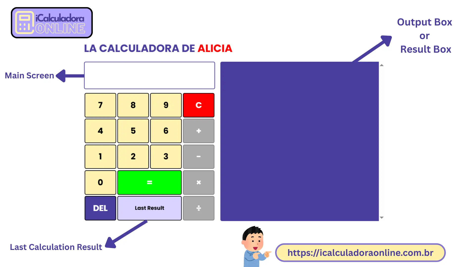 Pessoa usando a Calculadora Alicia para controlar despesas pessoais