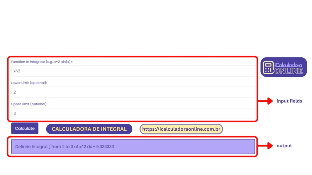 Calculadora de Integral online para resolver integrais definidas e indefinidas.

